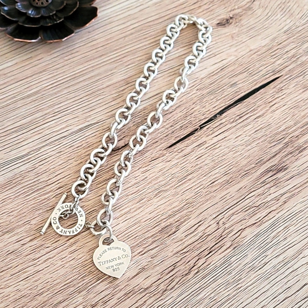Tiffany Heart Tag Toggle Necklace